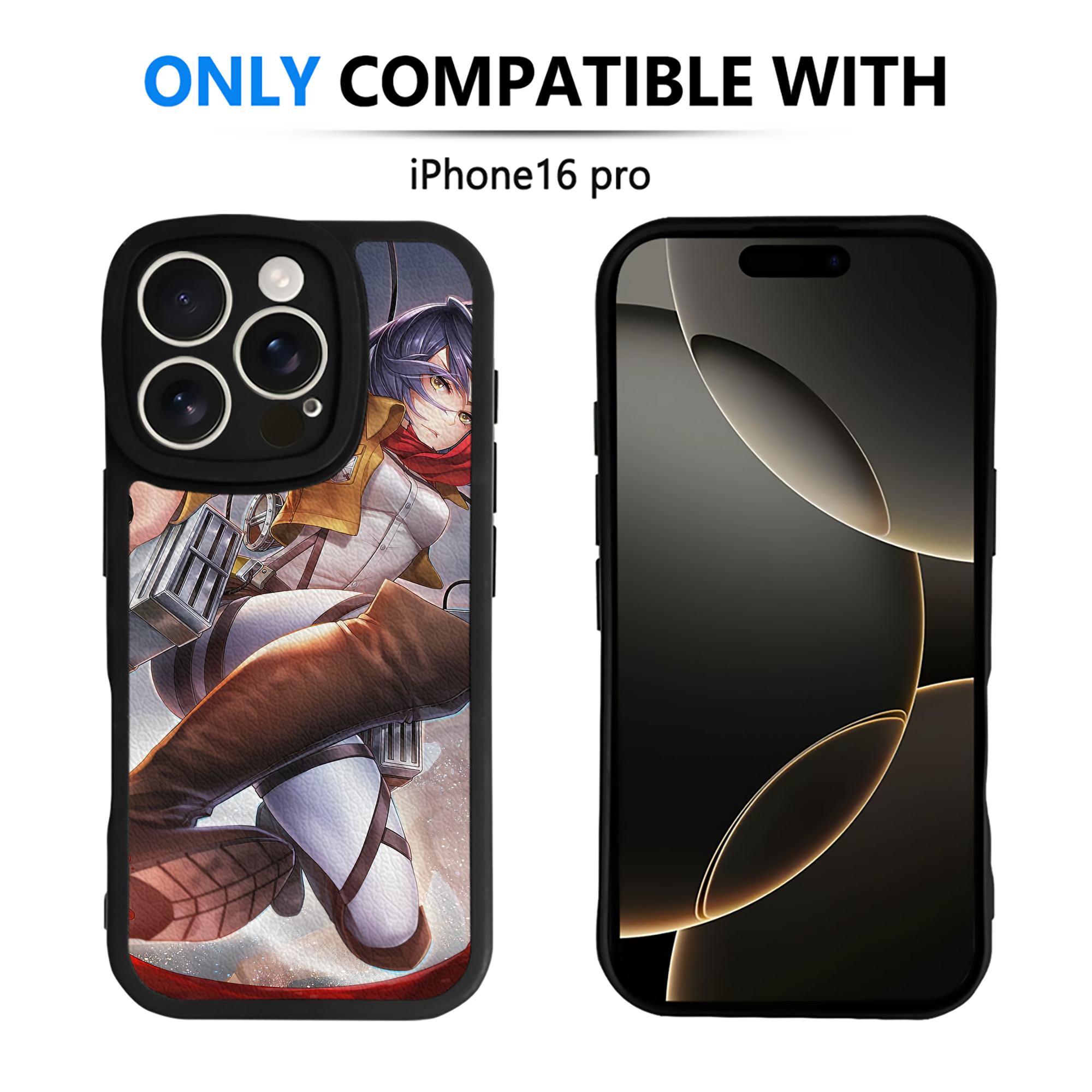 （画像用） 進撃の巨人 Attack on Titan 【iPhone 16シリーズ対応】シリコンスマホケース（レザー調） 材質：シリコン